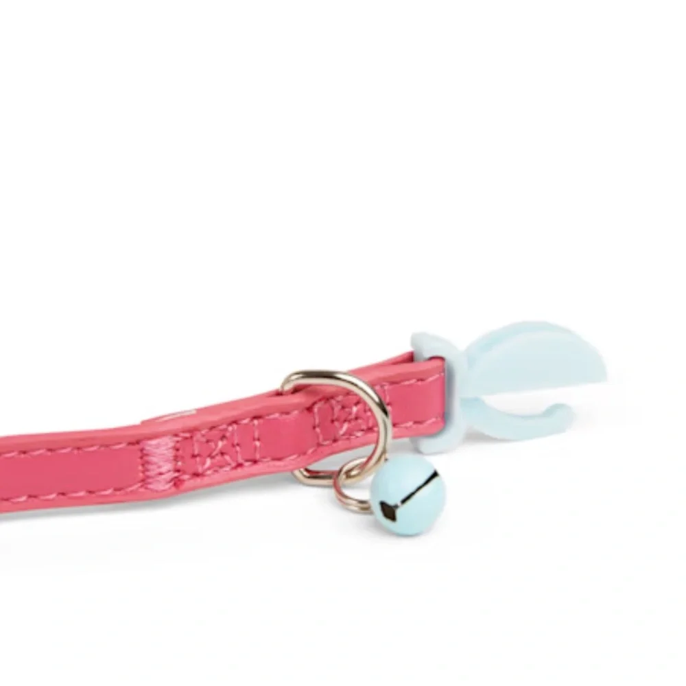 YOULY the classic Pink/Blue Colorblock Cat Collar L/XL